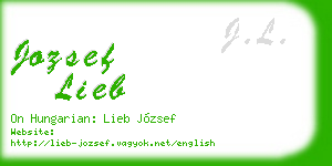 jozsef lieb business card